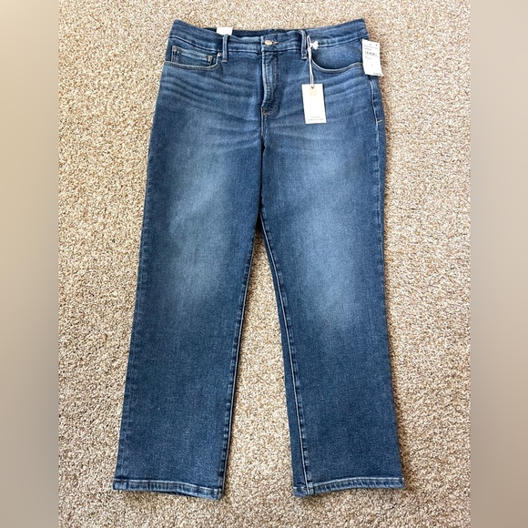 NWT Good American Good Petite Straight Jeans in Indigo 254 Size 14P - Picture 3 of 12